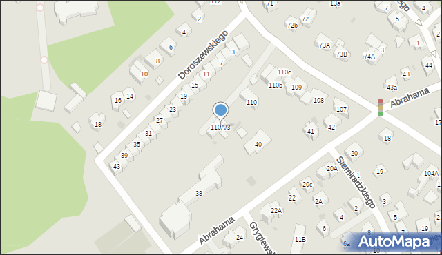 Gdańsk, Polanki, 110A/3, mapa Gdańska