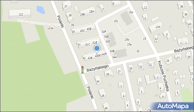 Gdańsk, Polanki, 42D, mapa Gdańska