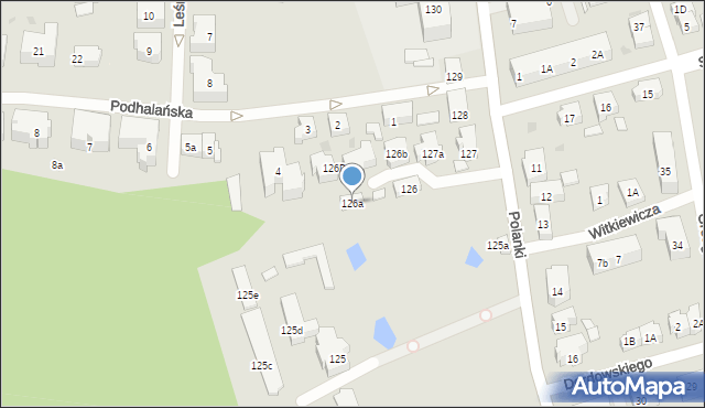 Gdańsk, Polanki, 126a, mapa Gdańska