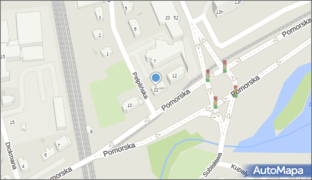 Gdańsk, Pomorska, 11, mapa Gdańska