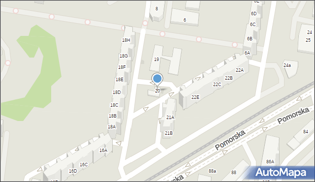 Gdańsk, Pomorska, 20, mapa Gdańska