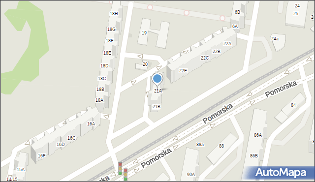 Gdańsk, Pomorska, 21A, mapa Gdańska