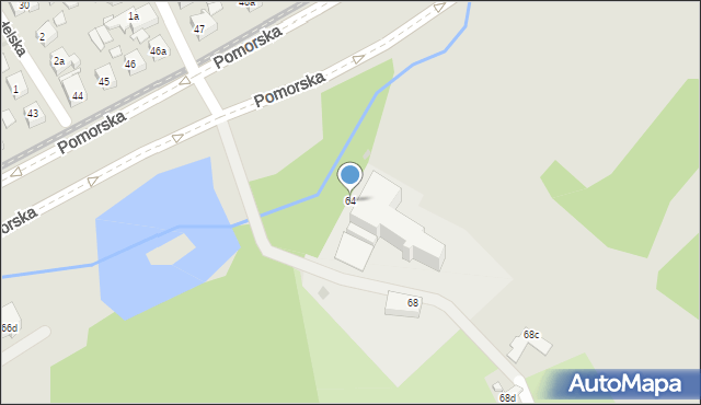 Gdańsk, Pomorska, 64, mapa Gdańska