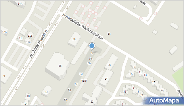 Gdańsk, Powstańców Wielkopolskich, 5, mapa Gdańska