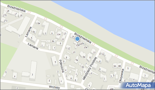 Gdańsk, Północna, 12a, mapa Gdańska