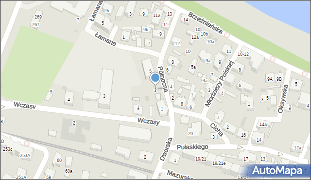 Gdańsk, Północna, 3, mapa Gdańska