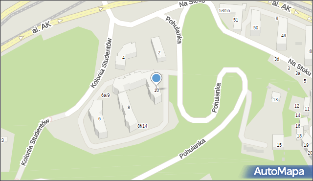 Gdańsk, Pohulanka, 10, mapa Gdańska