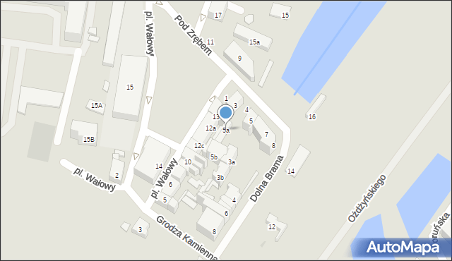 Gdańsk, Pod Zrębem, 5a, mapa Gdańska