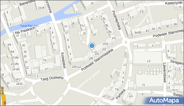 Gdańsk, Podwale Staromiejskie, 105, mapa Gdańska