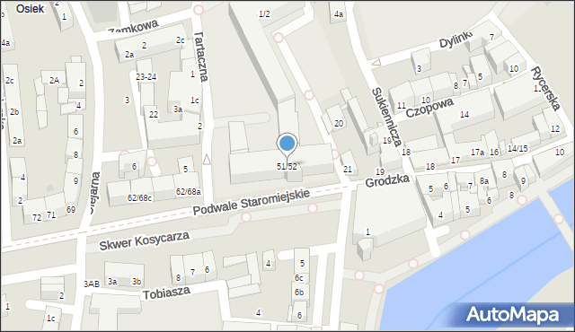 Gdańsk, Podwale Staromiejskie, 51/52, mapa Gdańska