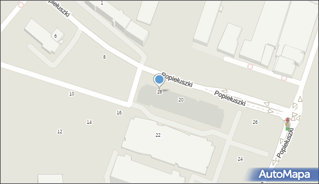 Gdańsk, Popiełuszki Jerzego, bł. ks., 18, mapa Gdańska