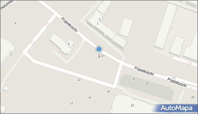 Gdańsk, Popiełuszki Jerzego, bł. ks., 8, mapa Gdańska