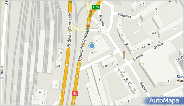 Gdańsk, Podwale Grodzkie, 6, mapa Gdańska