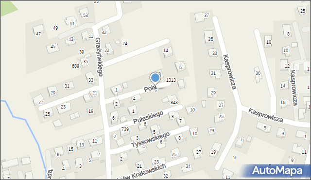 Gdów, Pola Wincentego, 6, mapa Gdów