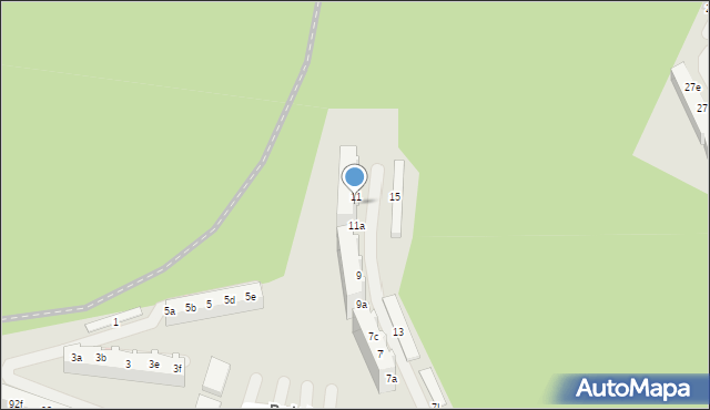 Gdynia, Podgórska, 11b, mapa Gdyni