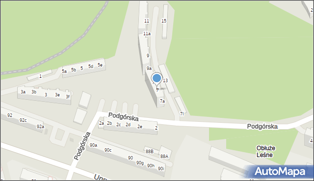 Gdynia, Podgórska, 7, mapa Gdyni