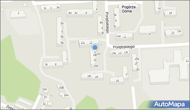 Gdynia, Porębskiego Kazimierza, wadm., 14c, mapa Gdyni