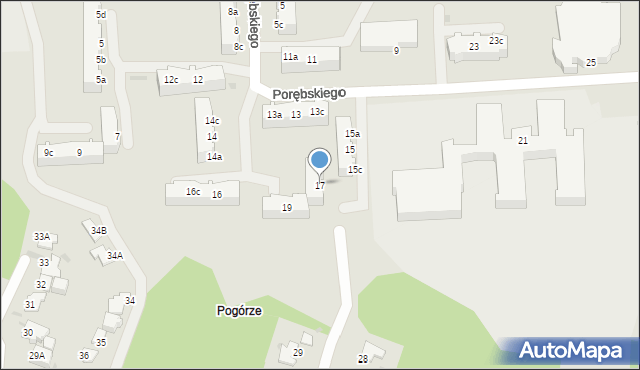 Gdynia, Porębskiego Kazimierza, wadm., 17, mapa Gdyni