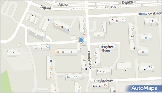 Gdynia, Porębskiego Kazimierza, wadm., 4a, mapa Gdyni