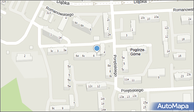 Gdynia, Porębskiego Kazimierza, wadm., 6a, mapa Gdyni