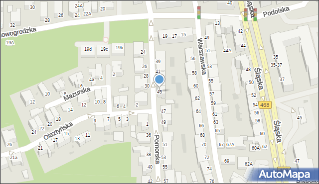 Gdynia, Pomorska, 45, mapa Gdyni