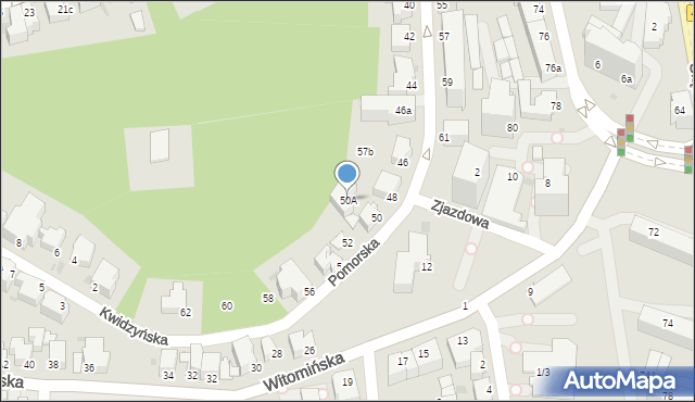 Gdynia, Pomorska, 50A, mapa Gdyni