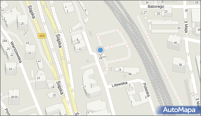 Gdynia, Podolska, 1a, mapa Gdyni