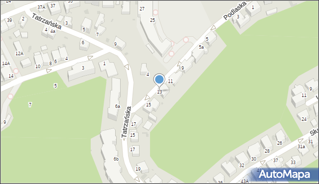 Gdynia, Podlaska, 13, mapa Gdyni