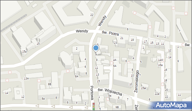 Gdynia, Portowa, 7, mapa Gdyni