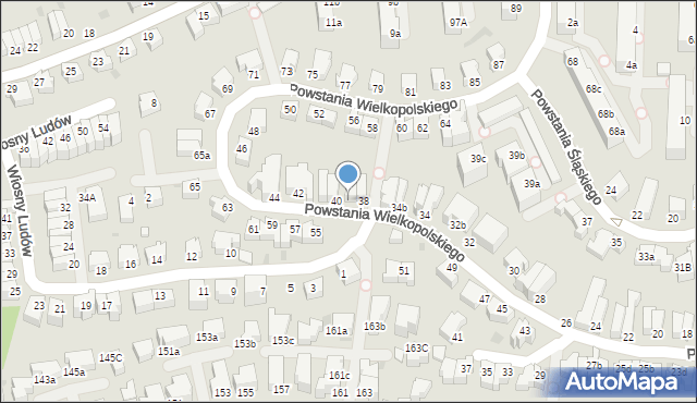 Gdynia, Powstania Wielkopolskiego, 38a, mapa Gdyni