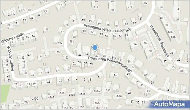 Gdynia, Powstania Wielkopolskiego, 40B, mapa Gdyni