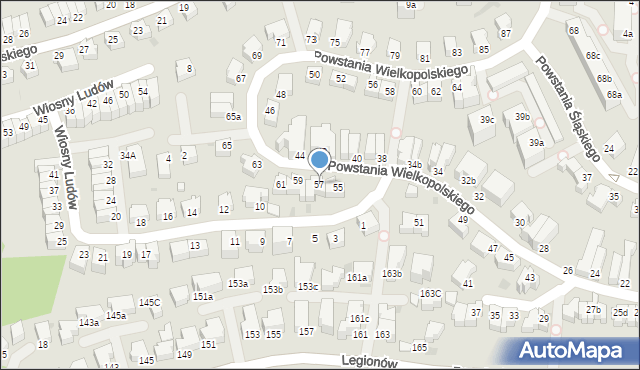 Gdynia, Powstania Wielkopolskiego, 57, mapa Gdyni