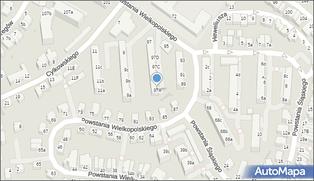 Gdynia, Powstania Wielkopolskiego, 97A, mapa Gdyni