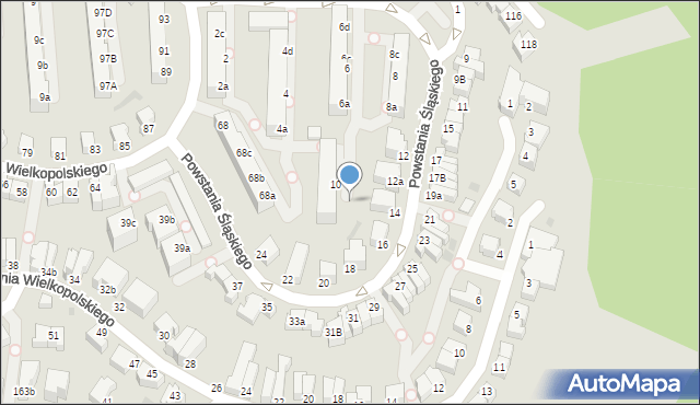 Gdynia, Powstania Śląskiego, 10a, mapa Gdyni
