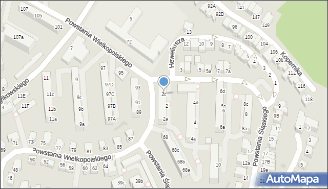 Gdynia, Powstania Śląskiego, 2c, mapa Gdyni