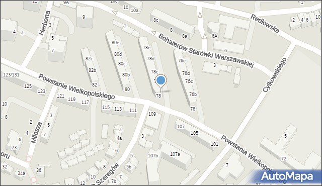 Gdynia, Powstania Wielkopolskiego, 78a, mapa Gdyni