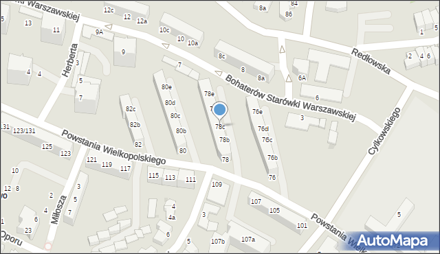 Gdynia, Powstania Wielkopolskiego, 78c, mapa Gdyni