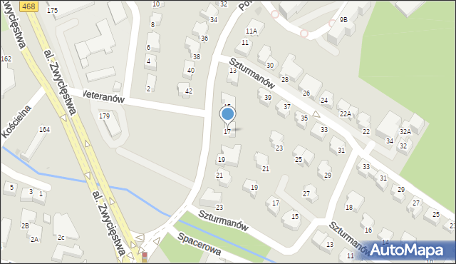 Gdynia, Powstania Styczniowego, 17, mapa Gdyni