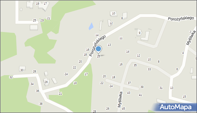 Gdynia, Porożyńskiego Benedykta, 15, mapa Gdyni