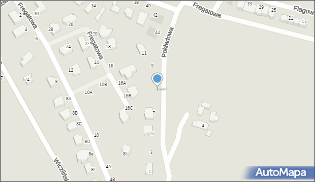 Gdynia, Pokładowa, 7a, mapa Gdyni