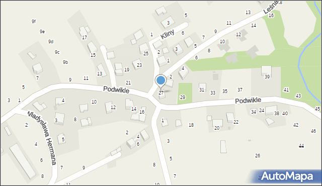 Giebułtów, Podwikle, 27, mapa Giebułtów