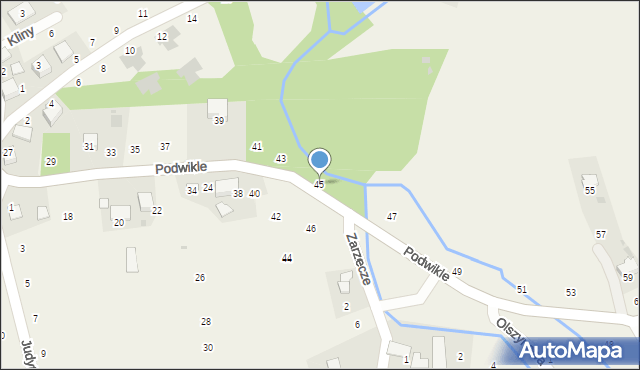 Giebułtów, Podwikle, 45, mapa Giebułtów