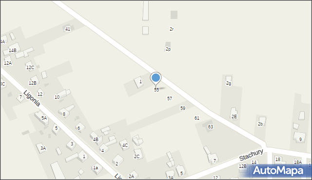 Gierałtowice, Południowa, 55, mapa Gierałtowice