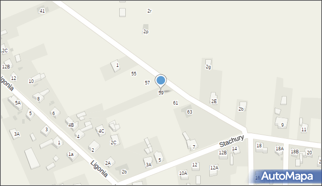 Gierałtowice, Południowa, 59, mapa Gierałtowice