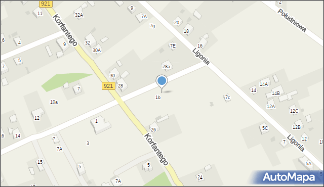 Gierałtowice, Powstańców Śląskich, 1c, mapa Gierałtowice