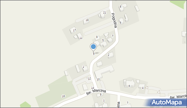 Gierałtowiczki, Pogodna, 3, mapa Gierałtowiczki