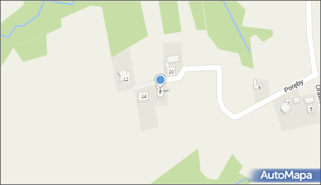 Gilowice, Poręby, 8, mapa Gilowice