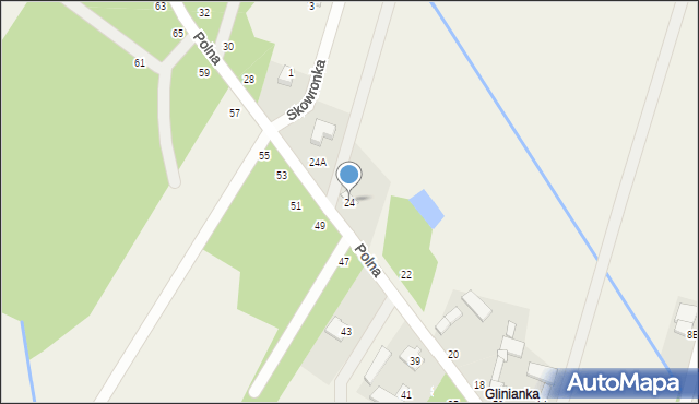 Glinianka, Polna, 24, mapa Glinianka