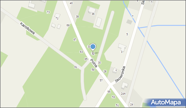 Glinianka, Polna, 32, mapa Glinianka