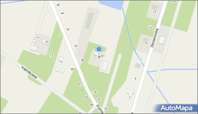 Glinianka, Polna, 36, mapa Glinianka